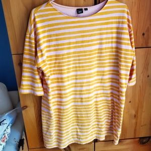 Marimekko x Uniqlo Pink & Yellow Striped Tunic size Small
